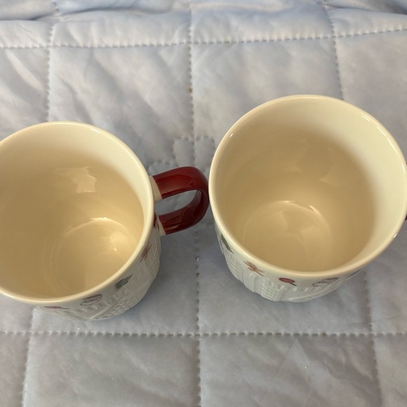 4/Festive Christmas Sweater Red Embossed Ceramic Mugs Red Handle - Picture 4 of 7